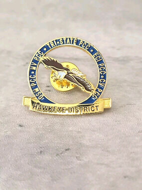 Vintage Bald Eagle Tri-State USPS PCC Metal Lapel Pin